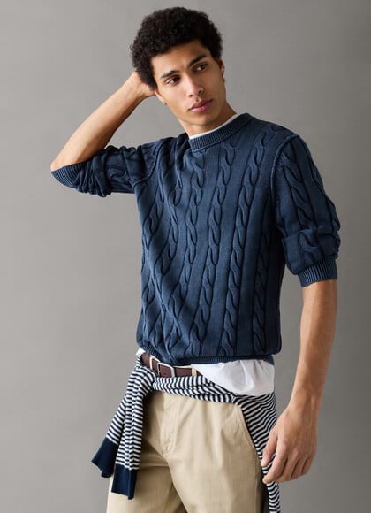 REGULAR FIT CABLE KNIT JUMPER