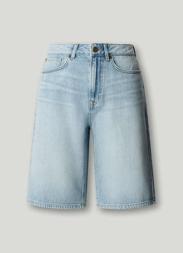 RELAXED FIT DENIM BERMUDA SHORTS