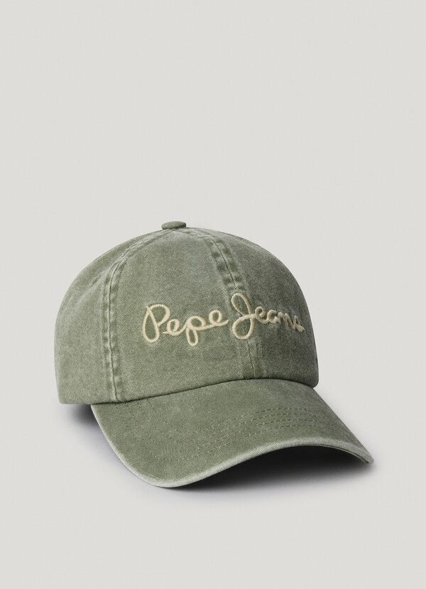 EMBROIDERED LOGO TWILL CAP