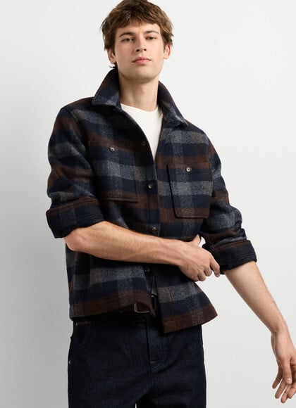 REGULAR FIT CHECKED OVERSHIRT
