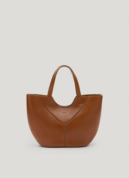 LEATHER EFFECT SHOULDER BAG