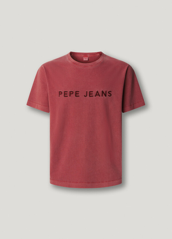 REGULAR FIT T-SHIRT WITH EMBROIDERED LOGO