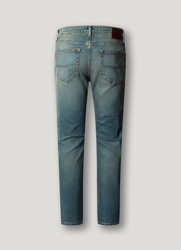 SLIM FIT MID-RISE JEANS - HATCH