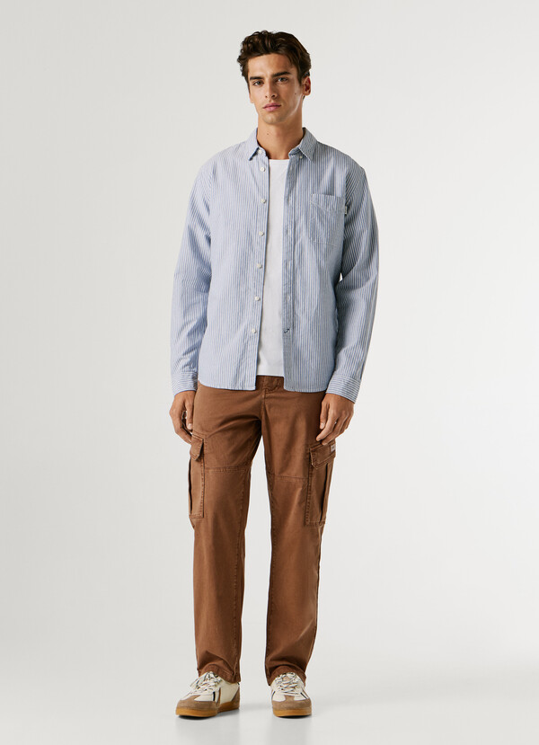 REGULAR FIT STRIPED OXFORD SHIRT