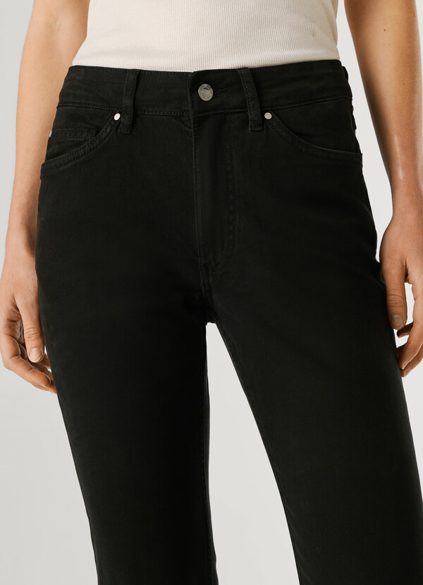 FLARE FIT 5-POCKET TROUSERS