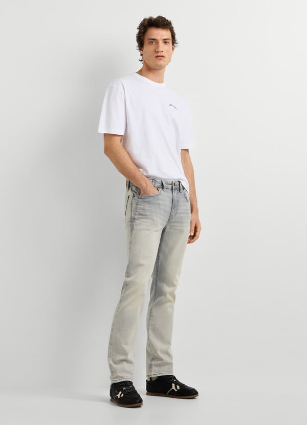 SLIM FIT MID-RISE JEANS - PIPE