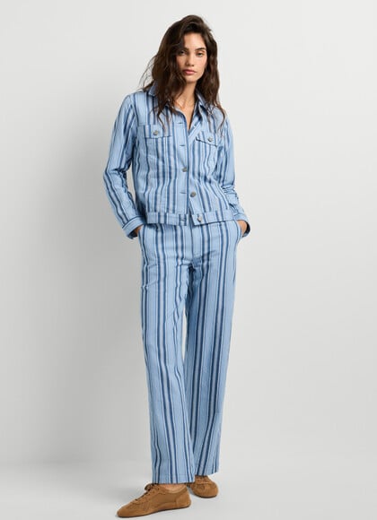 WIDE STRIPED TROUSERS