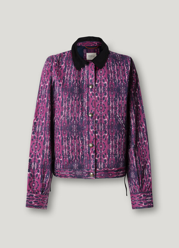 PRINTED SHIRT COLLAR JACKET