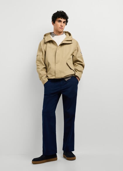 RELAXED FIT TWILL TROUSERS