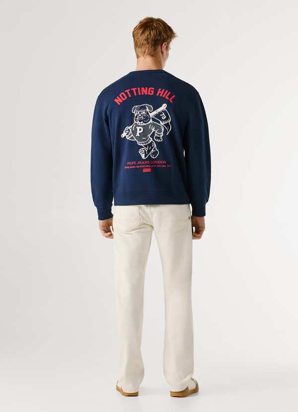 CREW NECK BACK PRINT SWEATSHIRT