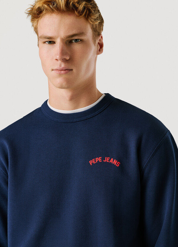 CREW NECK BACK PRINT SWEATSHIRT