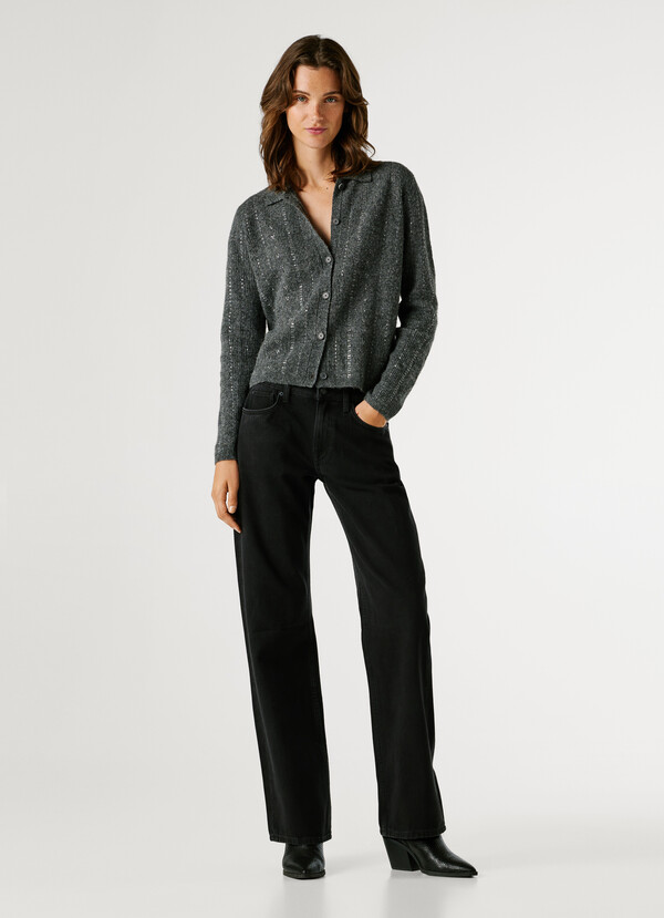 KNIT CARDIGAN WITH SEQUINS