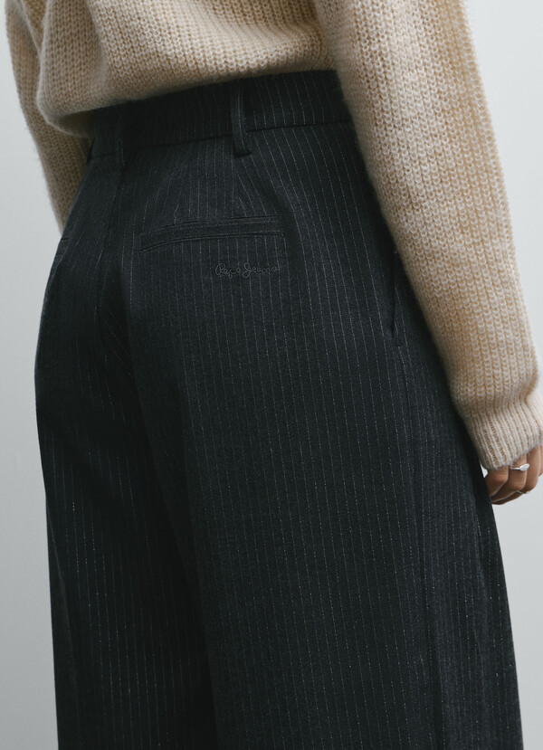 WIDE STRIPED TROUSERS