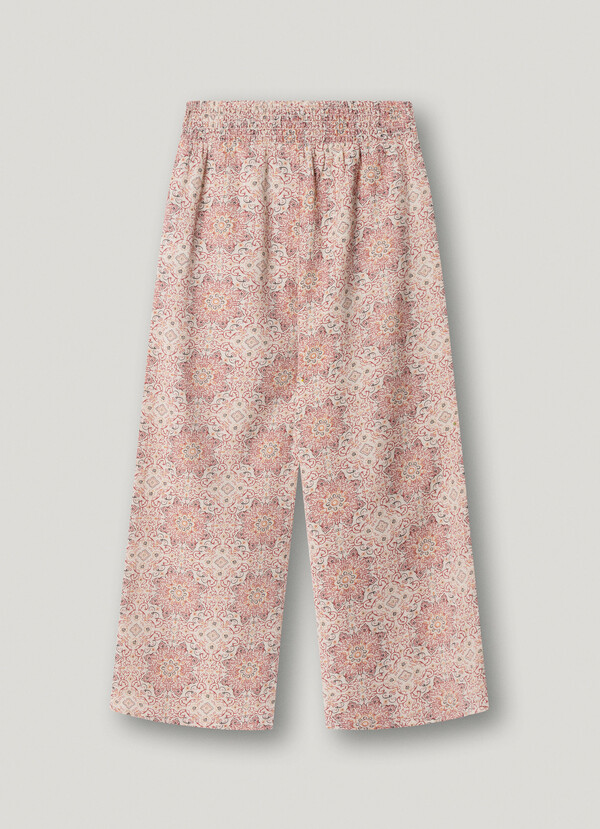 PANTALON DROIT &Agrave; IMPRIM&Eacute; FLORAL