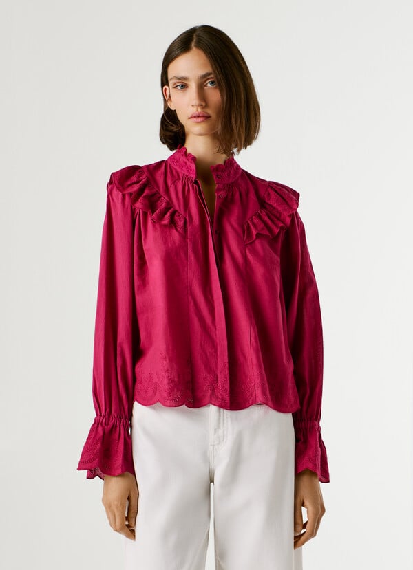 FLUID RUFFLE BLOUSE