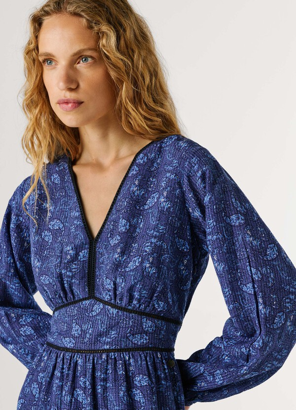PAISLEY PRINT MAXI DRESS