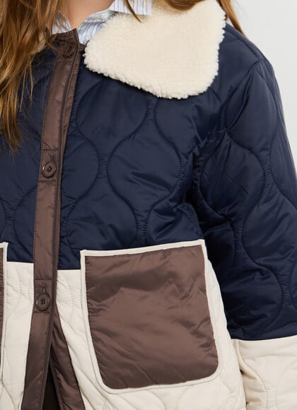 COLOR BLOCK PADDED JACKET