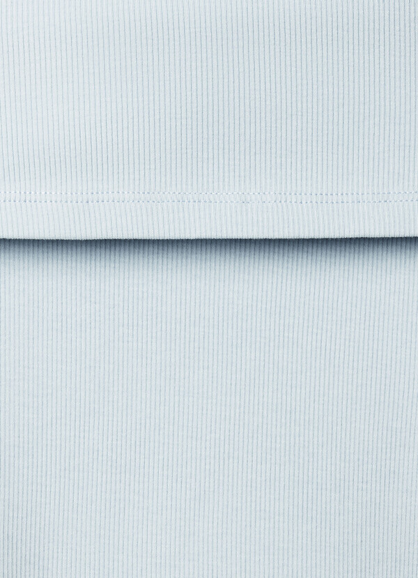 RIBBED LOGO PRINT T-SHIRT
