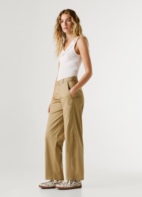 STRAIGHT MID-RISE TROUSERS
