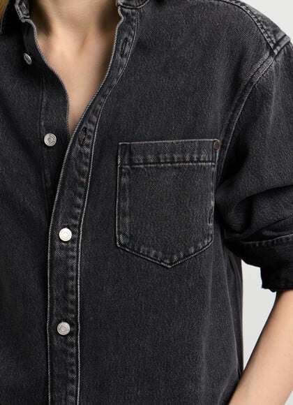 RELAXED FIT DENIM OVERSHIRT
