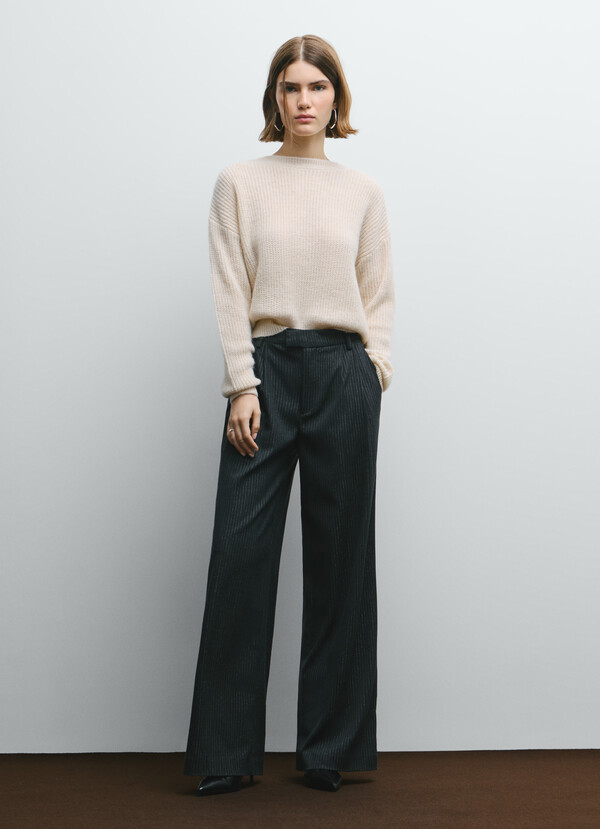 WIDE STRIPED TROUSERS