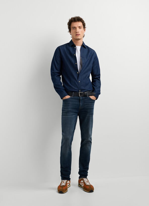 FINSBURY - SKINNY FIT MID-RISE JEANS