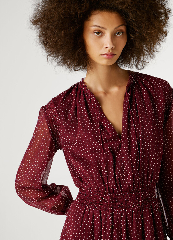 POLKA DOT MIDI DRESS