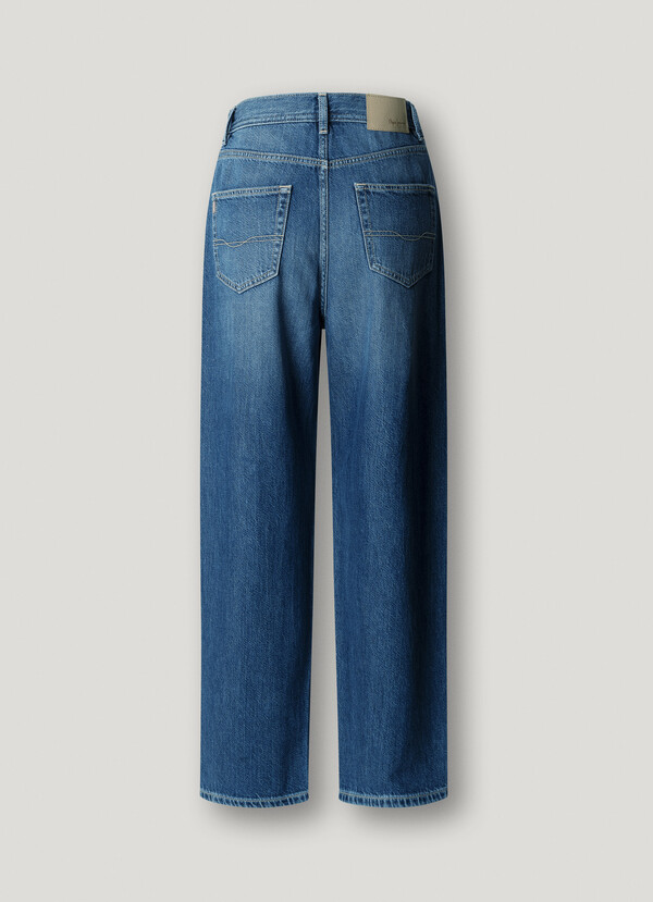 HIGH-RISE BARREL FIT JEANS - ADDISON