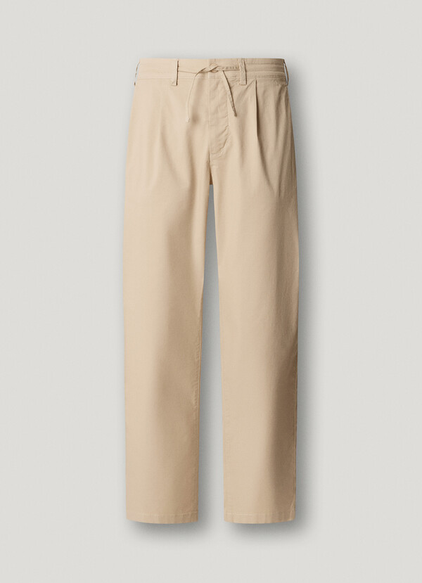 RELAXED FIT POPLIN CHINOS