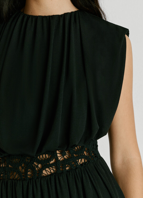 CROCHET DETAIL MINI DRESS