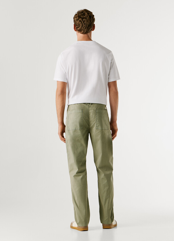 RELAXED FIT POPLIN CHINOS