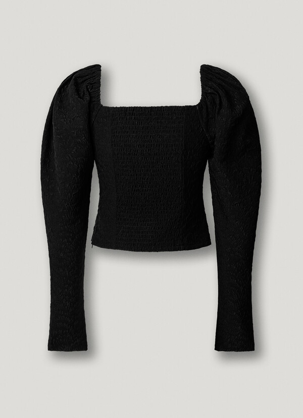 CROPPED FIT JACQUARD TOP