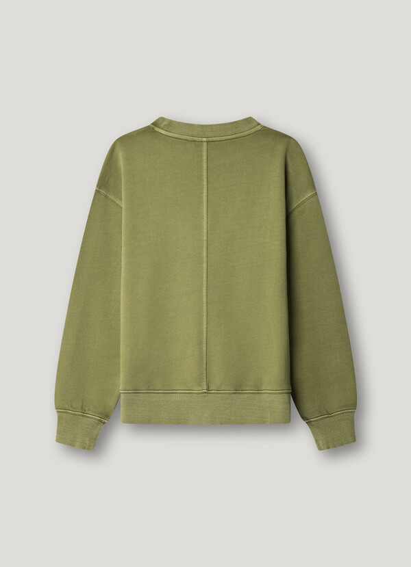 SWEAT-SHIRT COUPE D&Eacute;CONTRACT&Eacute;E &Agrave; COL ROND