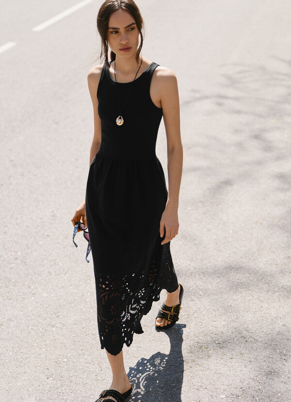 OPENWORK DETAIL MAXI DRESS