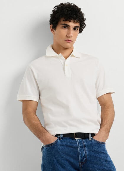 REGULAR FIT PIQU&Eacute; POLO SHIRT