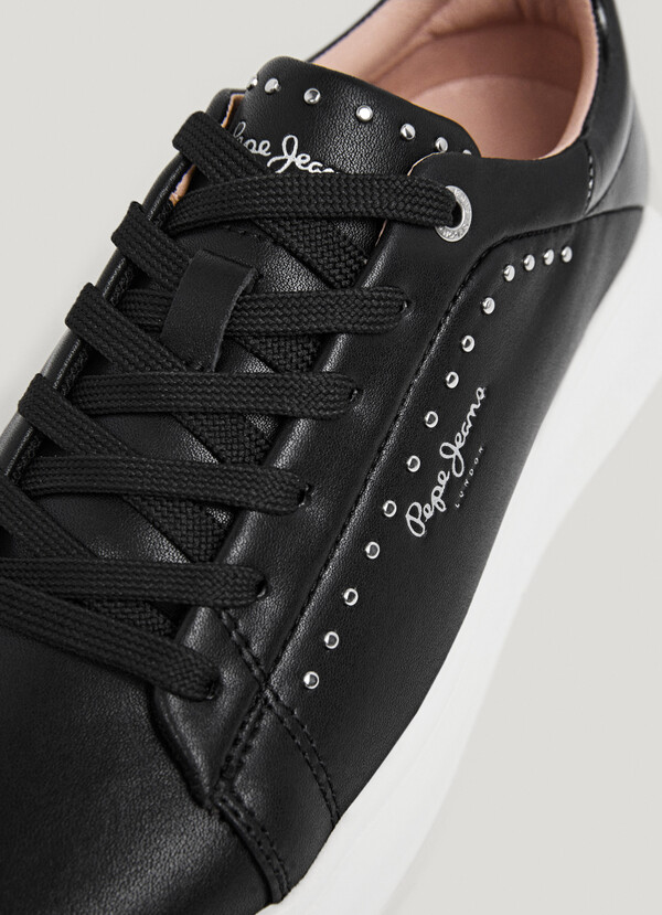 LEATHER TRAINERS WITH STUDS