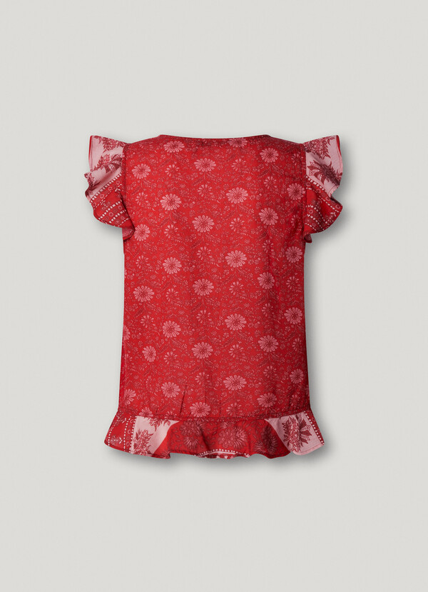 V-NECK FLORAL PRINT TOP