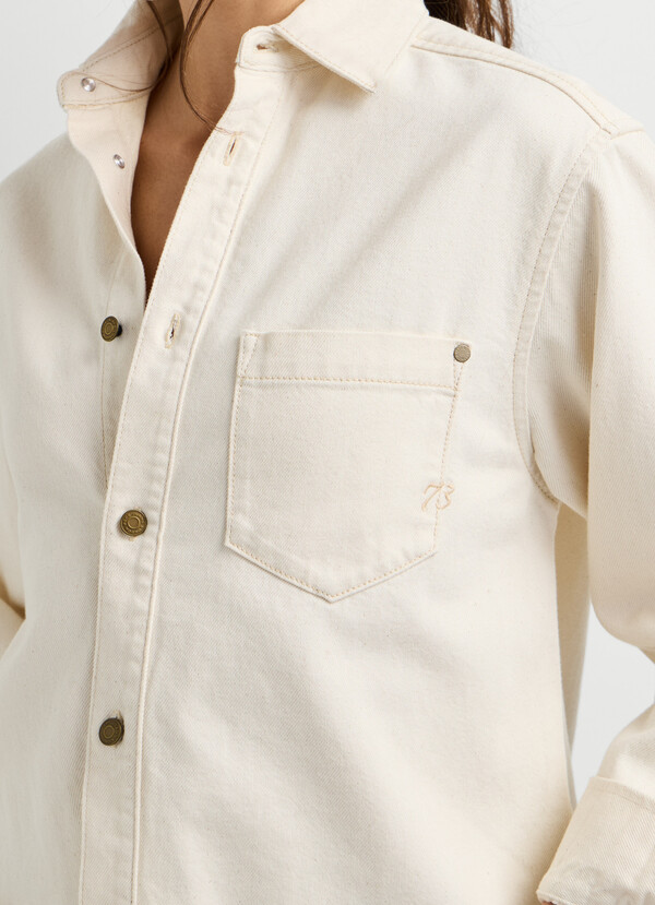 RELAXED FIT DENIM OVERSHIRT