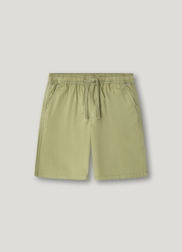 ADJUSTABLE WAIST POPLIN SHORTS