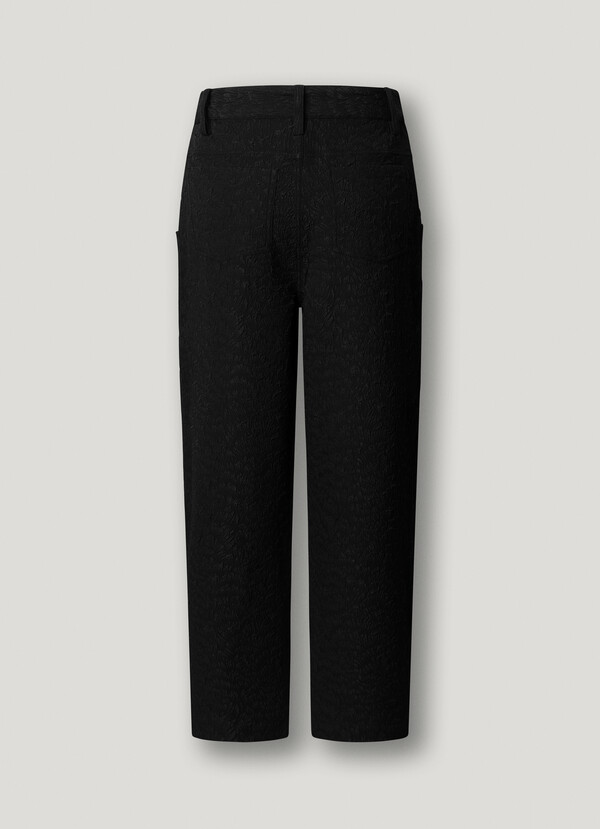 STRAIGHT JACQUARD TROUSERS