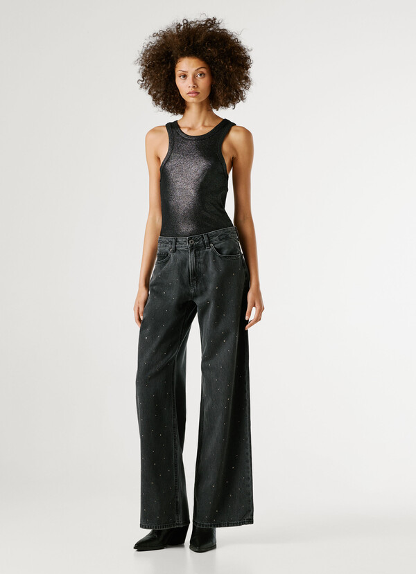 LINA- MID-RISE WIDE FIT JEANS