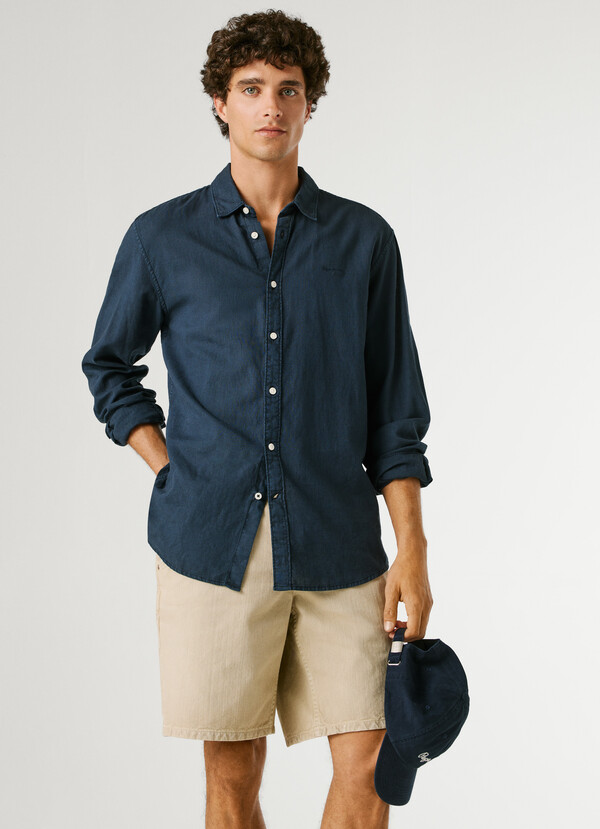 LOOSE FIT TWILL SHORTS