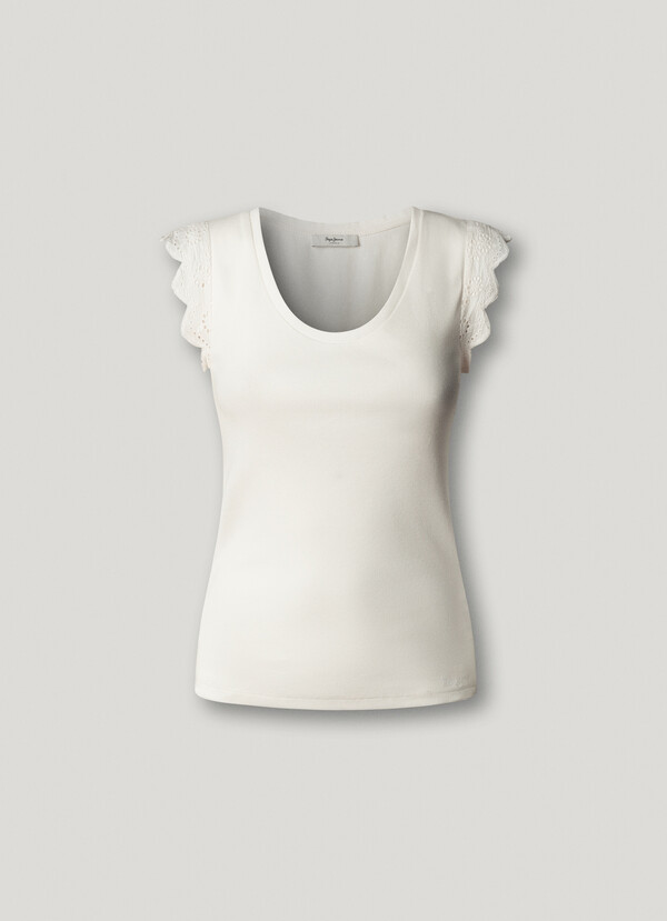 SLEEVELESS RIBBED BLOUSE