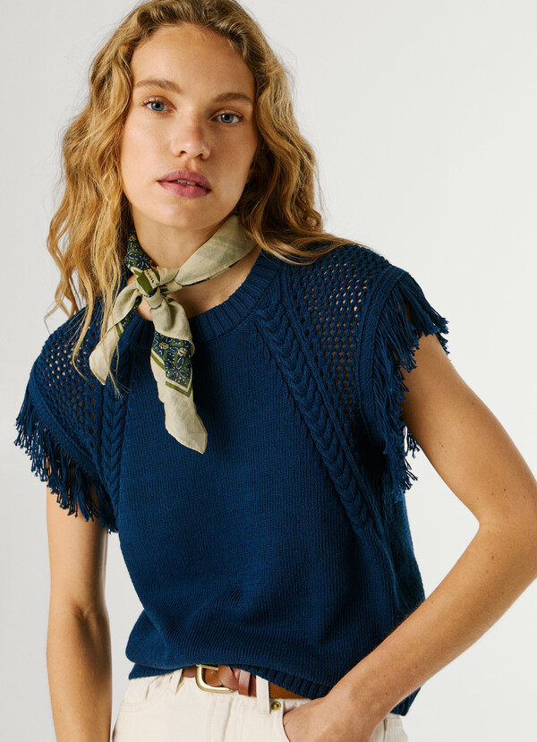 CREW NECK KNIT WAISTCOAT