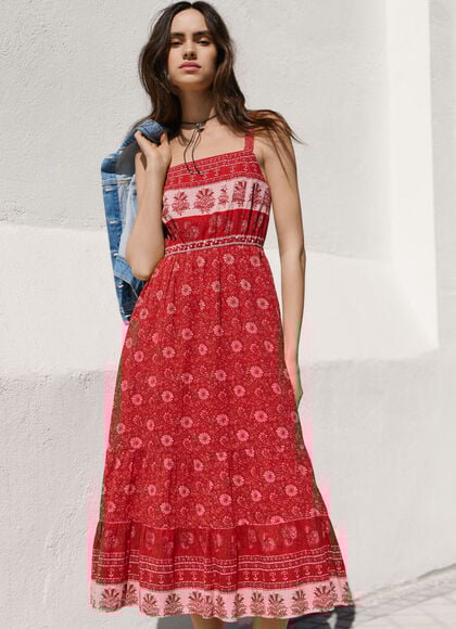 FLORAL PRINT MAXI DRESS