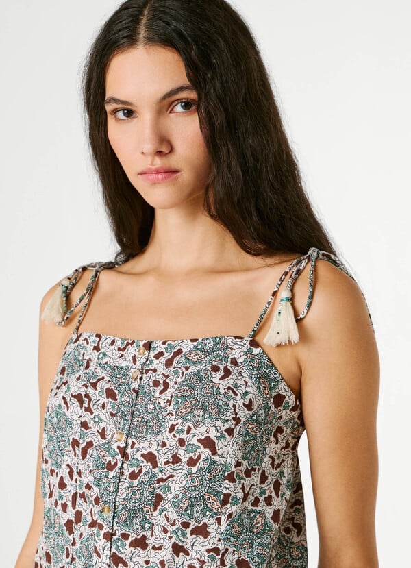 FLORAL PRINT STRAPPY TOP