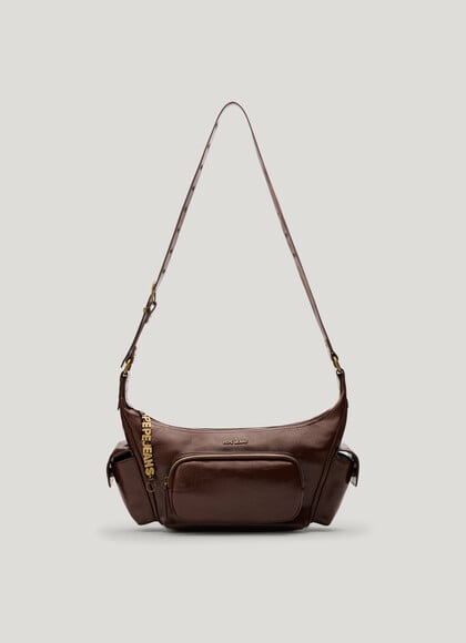 LEATHER EFFECT HOBO BAG