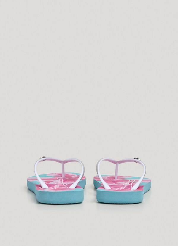 FLORAL PRINT BEACH FLIP FLOPS