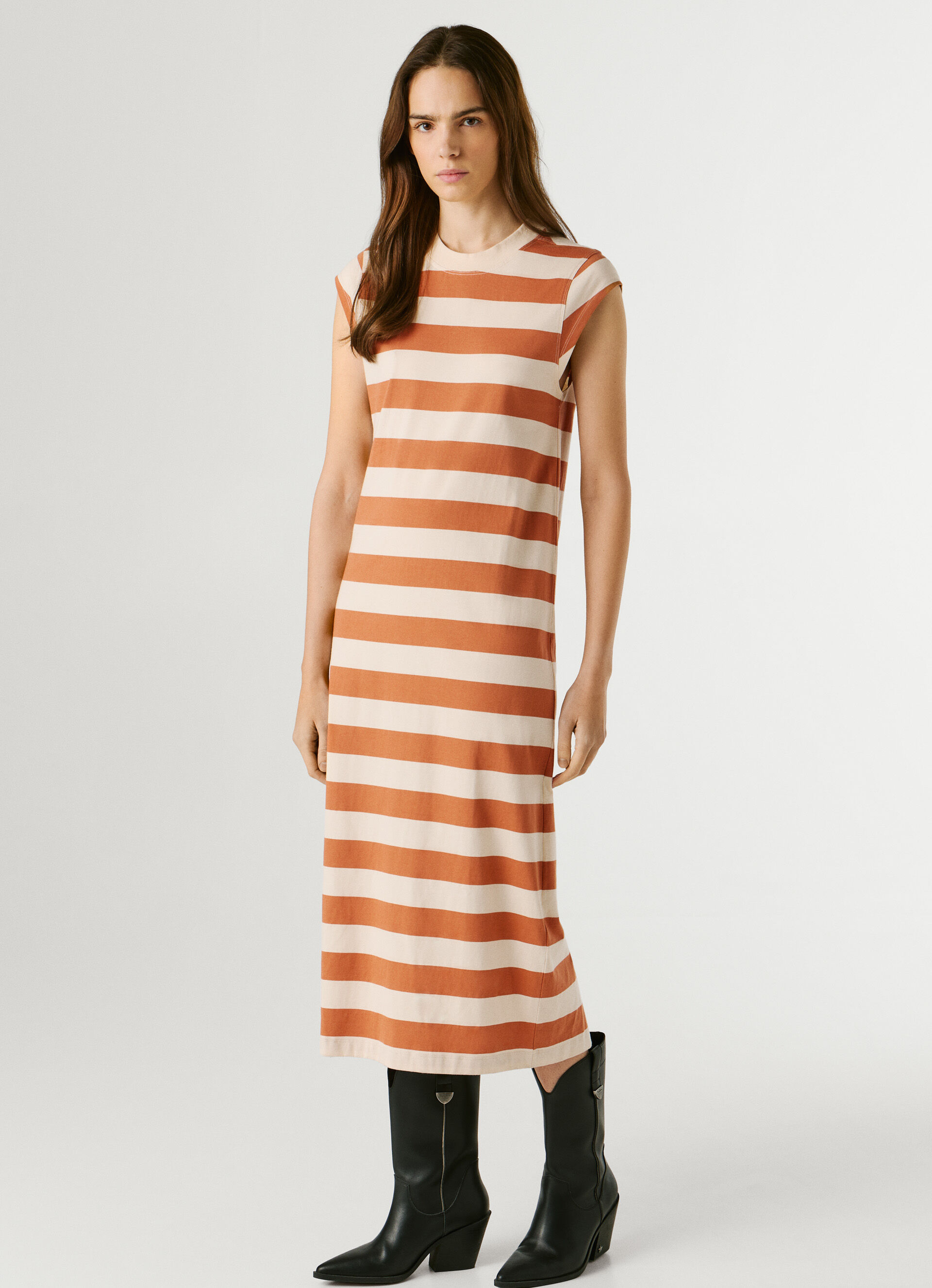 STRIPED MIDI DRESS | PepeJeans
