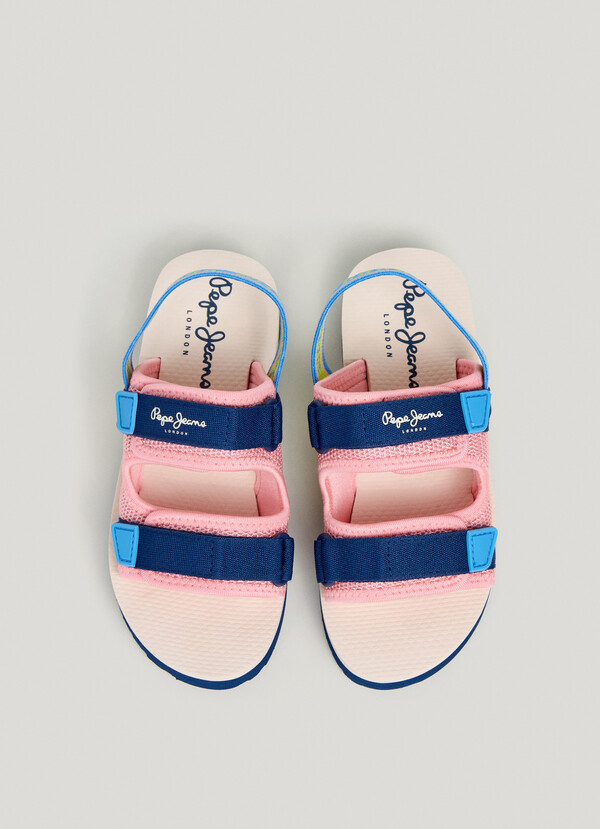 TREK SANDALS WITH VELCRO CLOSURE